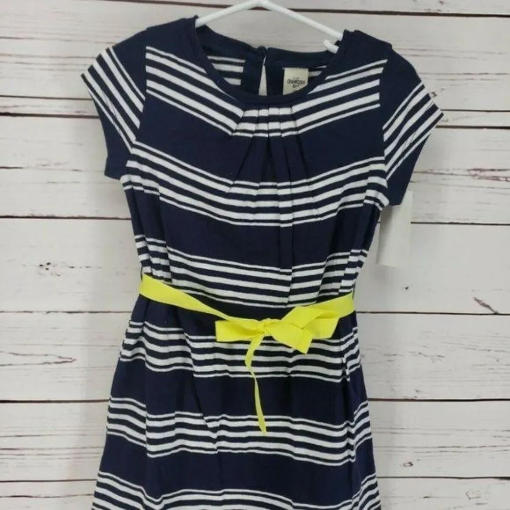 Oshkosh B'Gosh 3T Toddler Navy Blue sailor Striped‎ dress